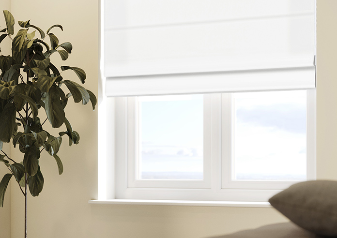 Medina, White - Twist&Fit Roman Blind - Image 5